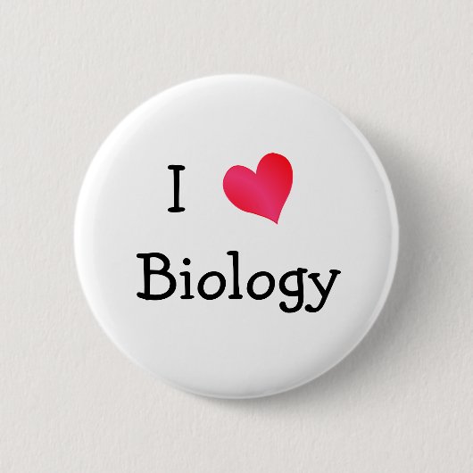 I Love Biology Ronde Button 5,7 Cm (Voorkant)