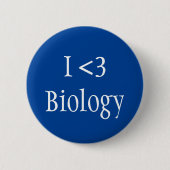 I Love Biology Ronde Button 5,7 Cm (Voorkant)