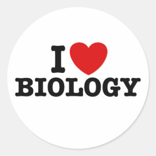 I Love Biology Ronde Sticker