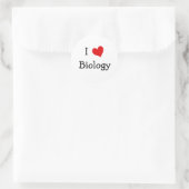 I Love Biology Ronde Sticker (Tas)