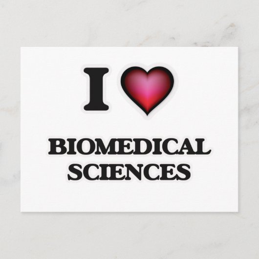 I Love Biomedical Sciences Briefkaart (Voorkant)