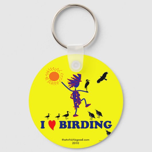 I Love Birding Sleutelhanger (Voorkant)