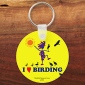 I Love Birding Sleutelhanger (Voorkant)