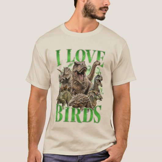 I Love Birds T-shirt (Voorkant)