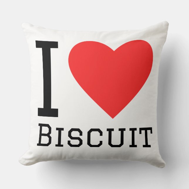 I love biscuit kussen (Voorkant)