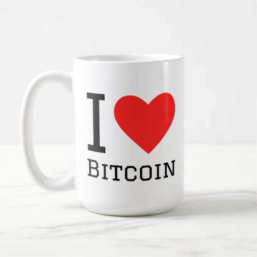 I love bitcoin koffiemok (Links)