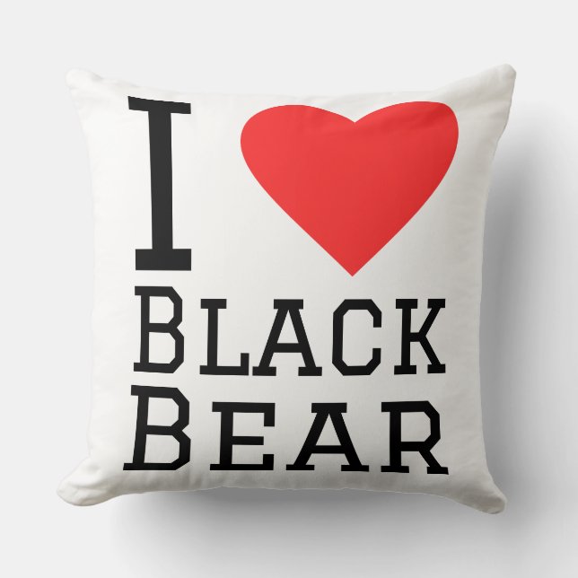 I love black bear kussen (Voorkant)
