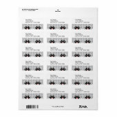 I Love Black Cats Kaleidoscope Etiket (Full Sheet)