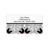 I Love Black Cats Kaleidoscope Label (Voorkant)