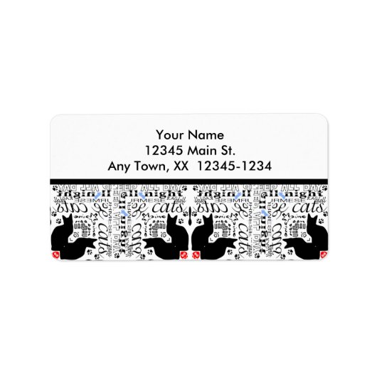 I Love Black Cats Kaleidoscope Label (Voorkant)