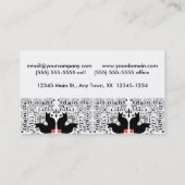 I Love Black Cats Kaleidoscope Visitekaartje (Achterkant)