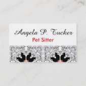 I Love Black Cats Kaleidoscope Visitekaartje (Voorkant)