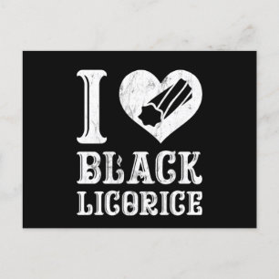 I Love Black Licorice Funny Snoep Humor Briefkaart