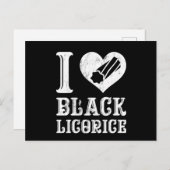I Love Black Licorice Funny Snoep Humor Briefkaart (Voorkant / Achterkant)