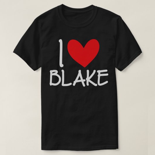 I Love Blake Name Personalized Men Guy BFF Friend  T-shirt (Design voorkant)