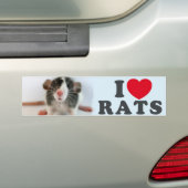 I love (blazed) Rats Bumpersticker (Op auto)