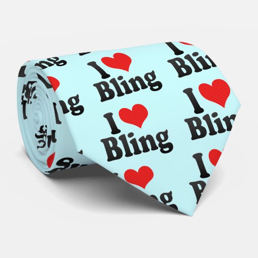 I Love Bling Stropdas (Opgerold)