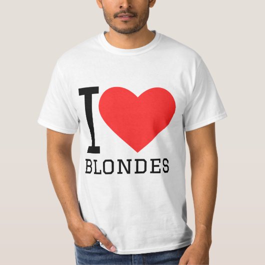 I love blondes t-shirt (Voorkant)