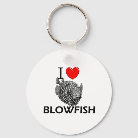 I Love Blowfish Sleutelhanger (Voorkant)