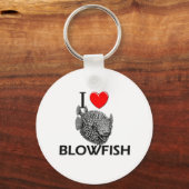I Love Blowfish Sleutelhanger (Voorkant)