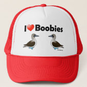 I Love Blue-footed Boobies Trucker Pet (Voorkant)