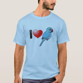 I Love Blue Indian Ringnecks T-shirt (Voorkant)