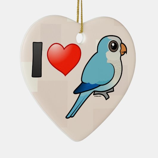 I Love Blue Quakers Keramisch Ornament (Rechts)