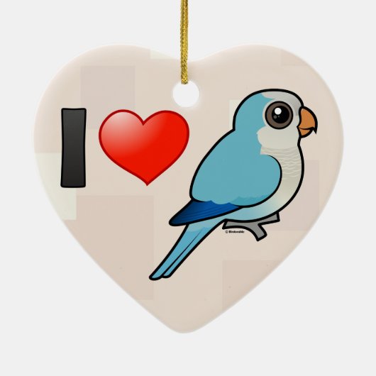 I Love Blue Quakers Keramisch Ornament (Achterkant)