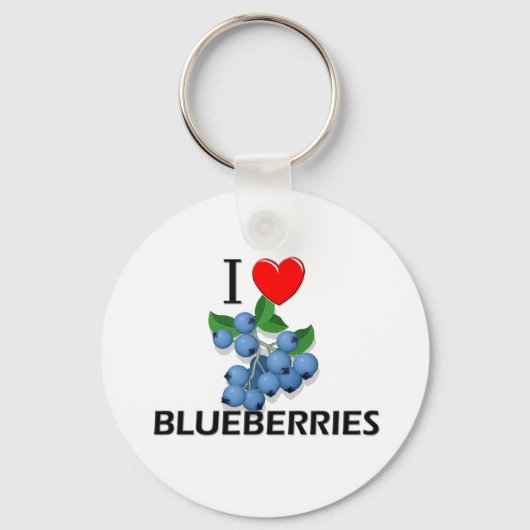 I Love Blueberries Sleutelhanger (Voorkant)