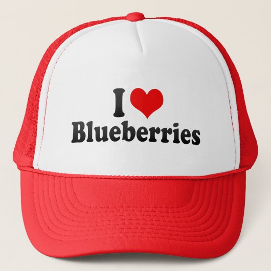 I Love Blueberries Trucker Pet (Voorkant)