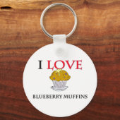 I Love Blueberry Muffins Sleutelhanger (Voorkant)