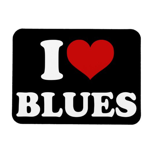 I Love Blues Magneet (Horizontaal)