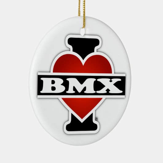 I Love BMX Keramisch Ornament (Rechts)