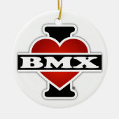 I Love BMX Keramisch Ornament (Voorkant)