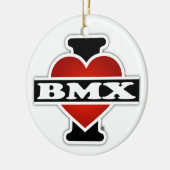 I Love BMX Keramisch Ornament (Links)