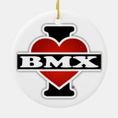 I Love BMX Keramisch Ornament (Achterkant)