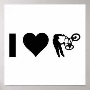 I Love BMX Poster