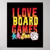 I Love Board Games Nerd Poster (Voorkant)