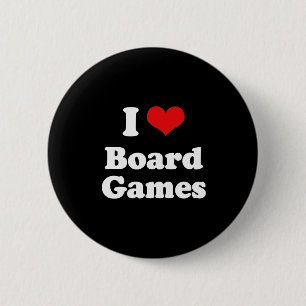 I Love Board Games Tshirt Ronde Button 5,7 Cm