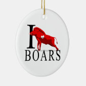 I Love Boars Keramisch Ornament (Rechts)