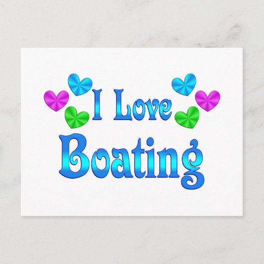 I Love Boating Briefkaart (Voorkant)