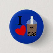 I Love Boba Drink #1 Button (Voorkant)