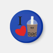 I Love Boba Drink #1 Round Magnet (Voorkant)