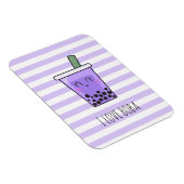 I Love Boba Kawaii Bubble Tea Taro Ube Paars Magneet (Rechterzijde)
