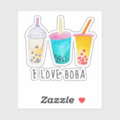 I Love Boba Sticker (Vel)