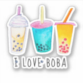 I Love Boba Sticker (Voorkant)
