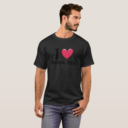 I Love Boba Tea Bubble Tea Lovers Premium T-shirt (Voorkant volledig)