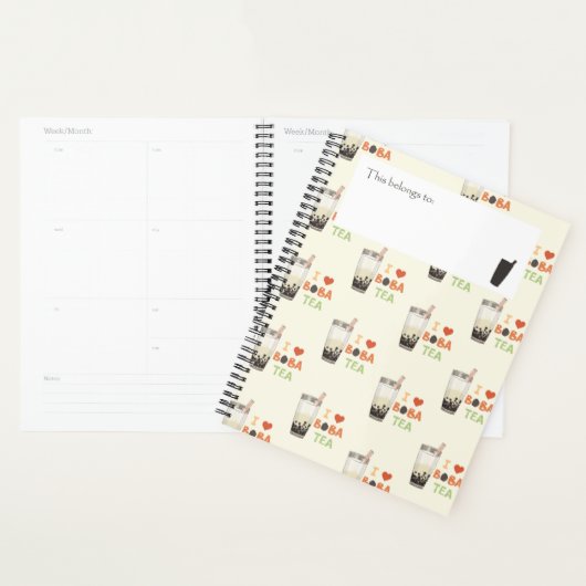 I Love Boba Tea Planner (Display)