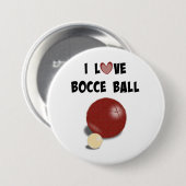 I Love Bocce Ball Ronde Button 7,6 Cm (Voorkant /achterkant)