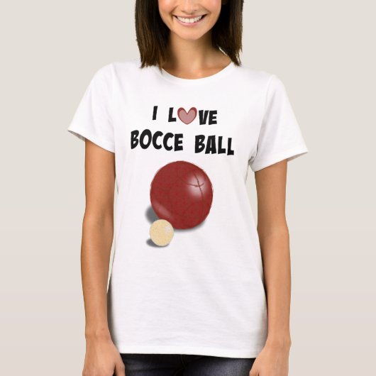 I Love Bocce Ball T-shirt (Voorkant)